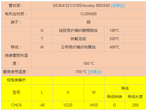 單頭電加熱管選型指導-技術(shù)參數(shù)選擇